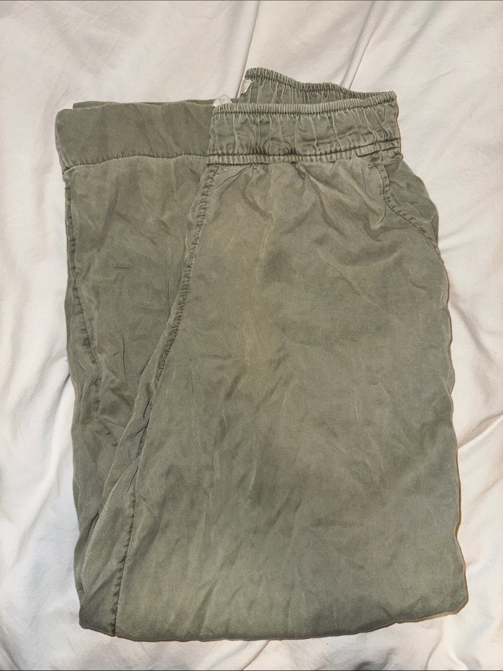 C&C California Olive Green Elastic-Waist Joggers